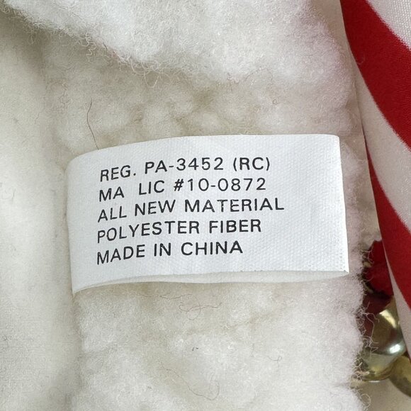 Vintage Snowman Christmas Stocking Parachute Fabric Sherpa Hat Candy Cane 24" - Picture 15 of 16